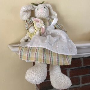 Momma Bunny and baby, soft Easter decoration, 20”